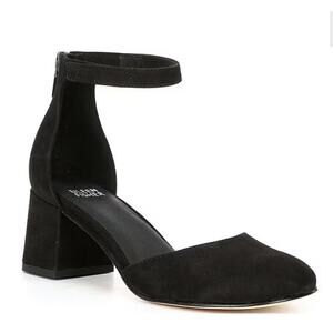 Eileen Fisher Ingle Nubuck Zip Ballerina Pumps Sandals Black Size 9M NWB